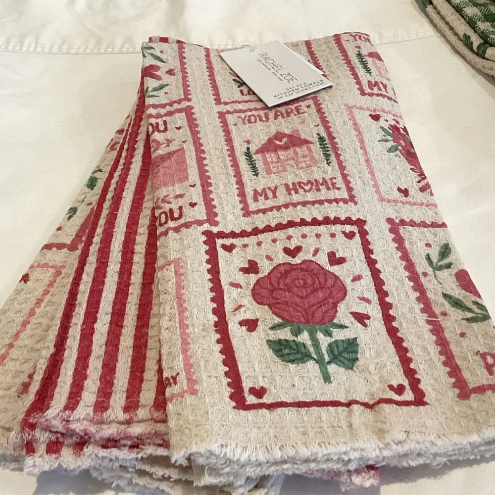 Rachel Zoe Valentine Kitchen Towels - set of 3
